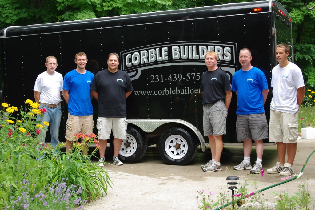 corble builders crew with trailer - image
