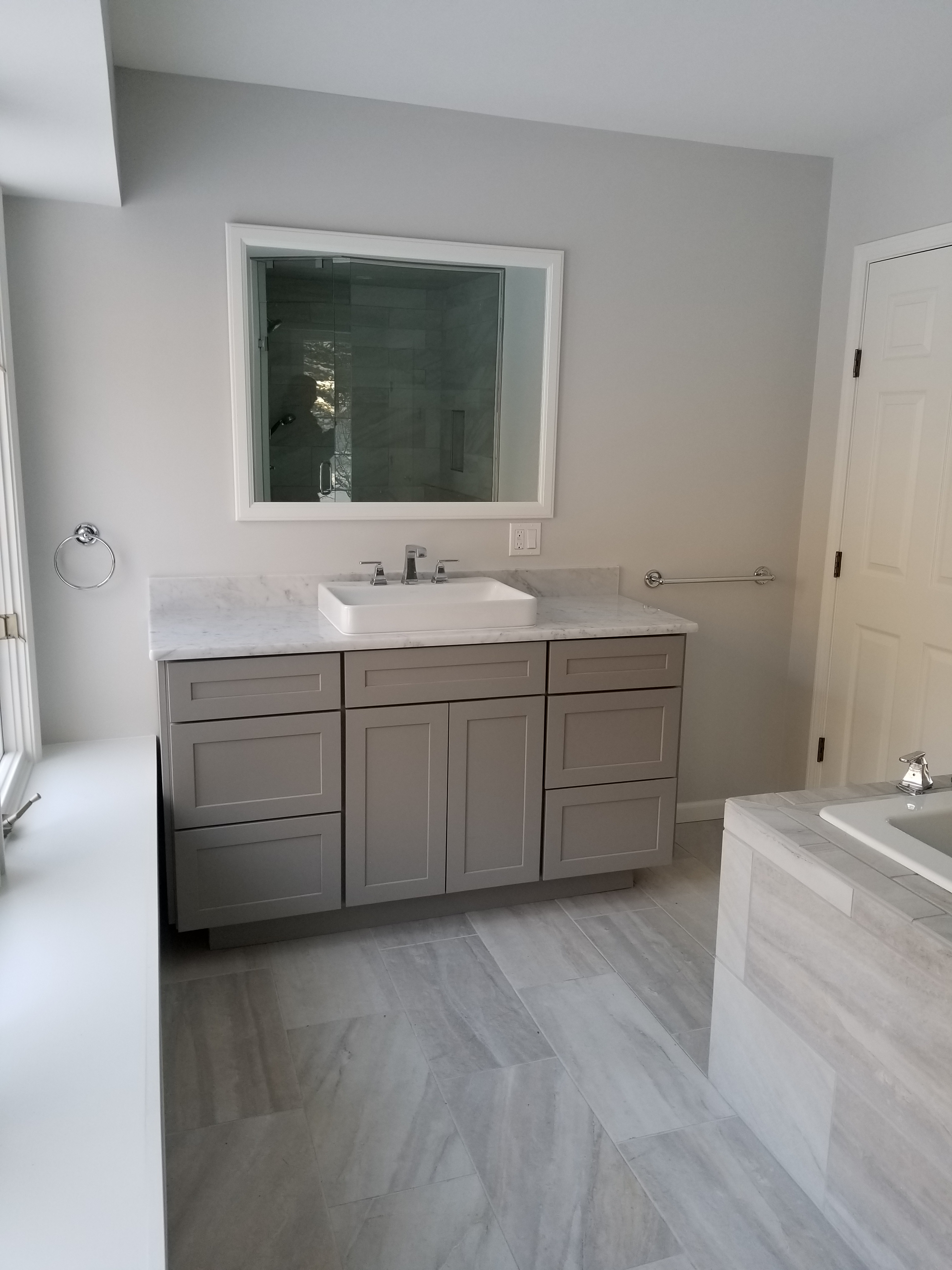 custom tile bathroom remodel after - image