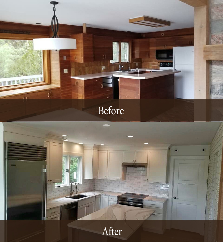 kitchen dark to light before and after - image